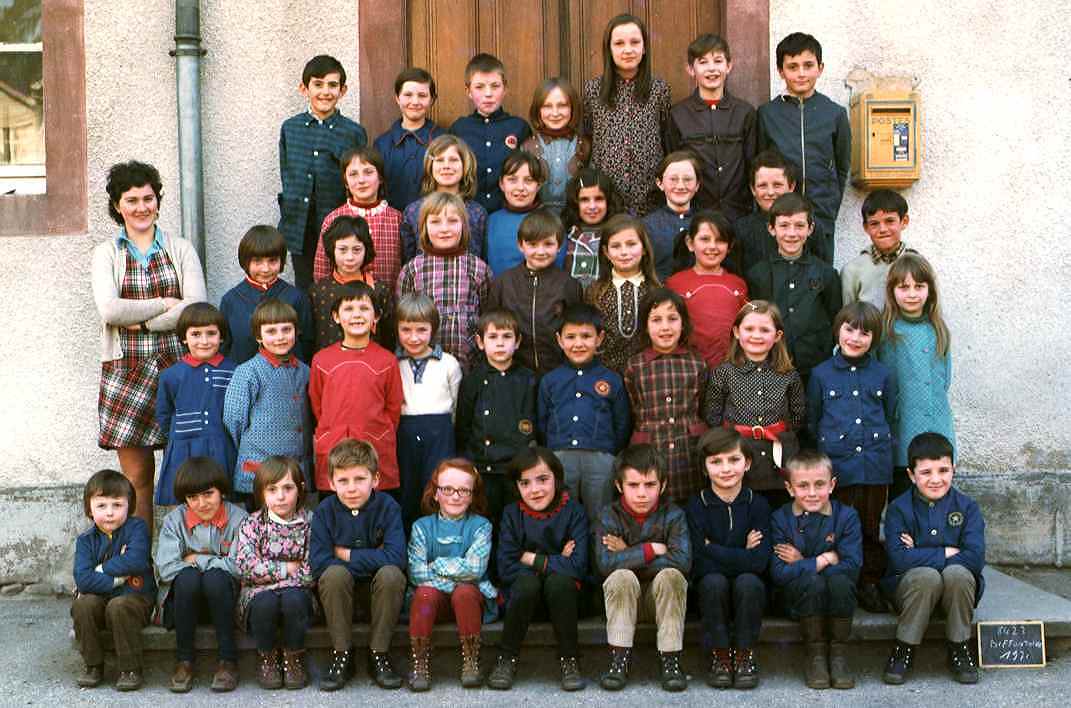 Photos des élèves de 1971.